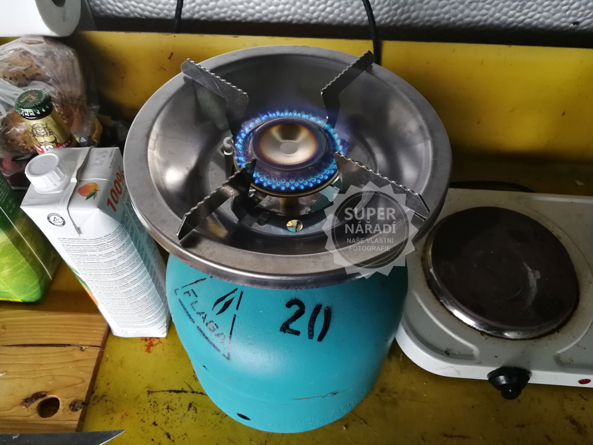 Meva Plynový campingový vařič SOLO Plus Piezo 2154P Inox na 2kg láhev