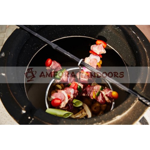 Grilovací mísa s trny 29 cm, stromeček, nerez Amfora Tandoors 00000001189 závěsná