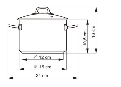 Kolimax Hrnec 15 cm s poklicí, 1,5 l, nerez Professional 160010