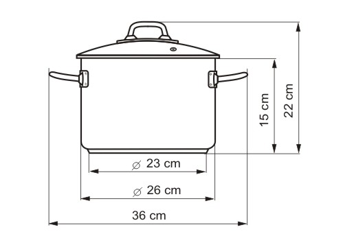 Kolimax Hrnec 26 cm s poklicí, 6,5 l, nerez Professional 160058