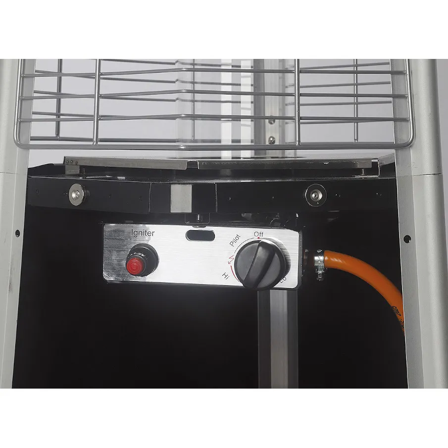 Meva Hexagon 12,5 kW 195 cm terasové plynové topidlo TZ21001 černé s plamenem