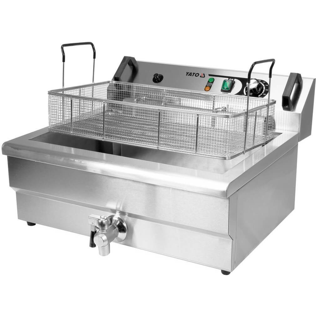 Yato Fritéza 23 l s ventilem, 6 kW 400V jednokomorová YG-04640, nerezová