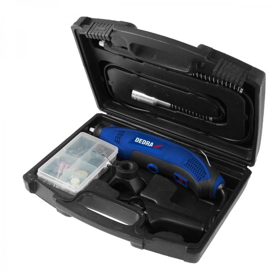 Dedra Mini přímá bruska 170W 230V multifunkční DED7946Z1 + kufr příslušenství 44 ks s nohou