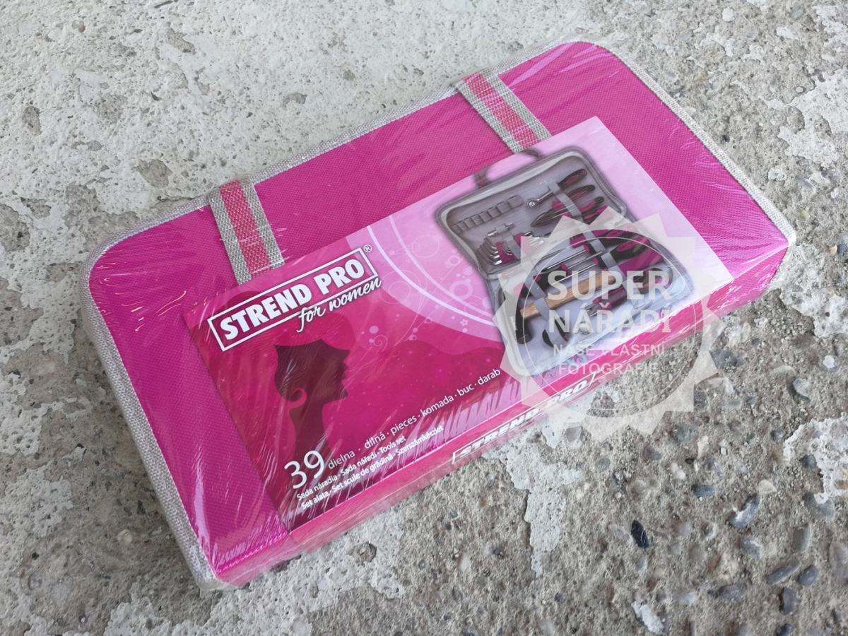 StrendPro Sada nářadí Ladies Set 11, 39-dílná, pink-růžová pro pravou blondýnku
