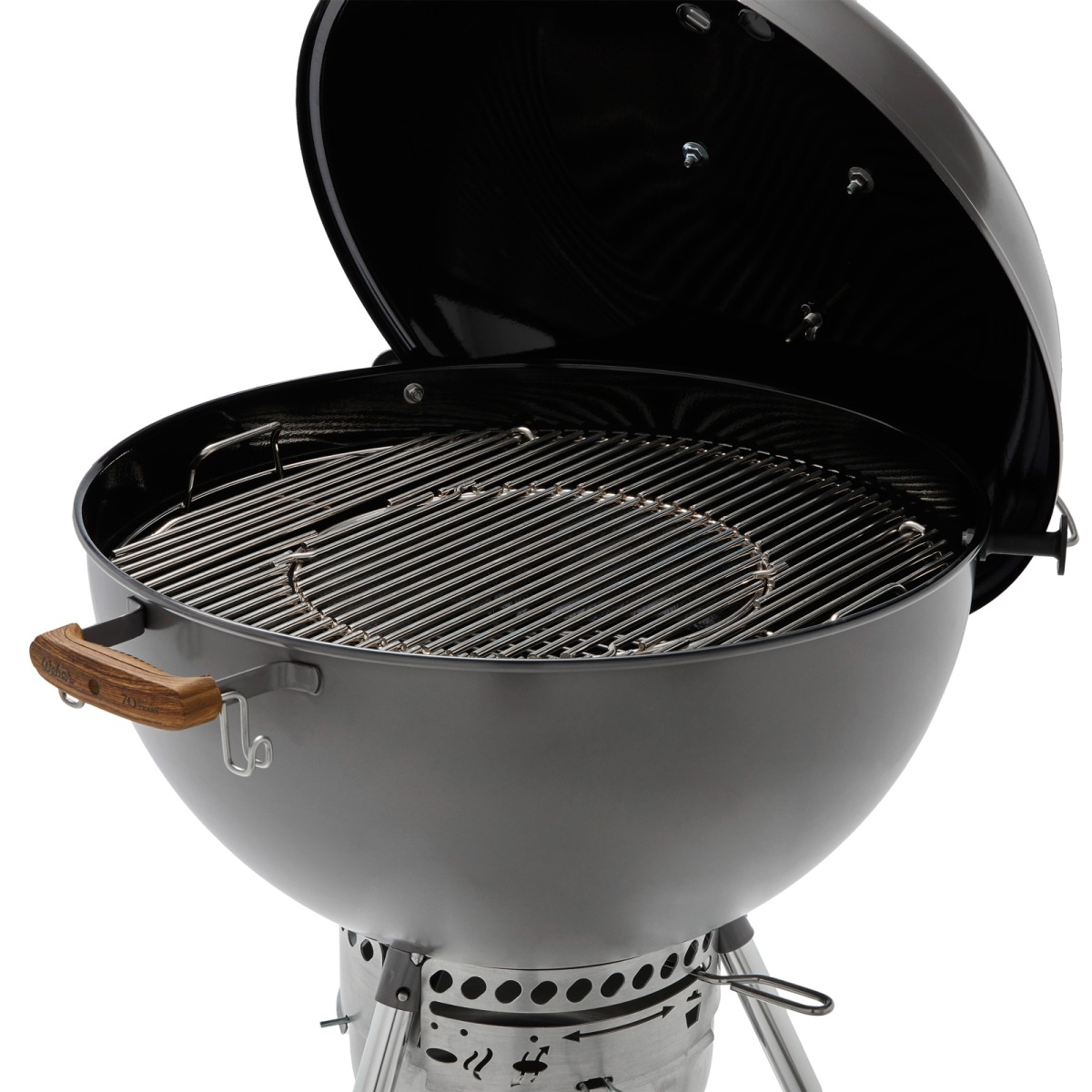 Weber kotlový gril 70th Anniversary Kettle, 57cm Metal Grey, 19521004 na dřevěné uhlí