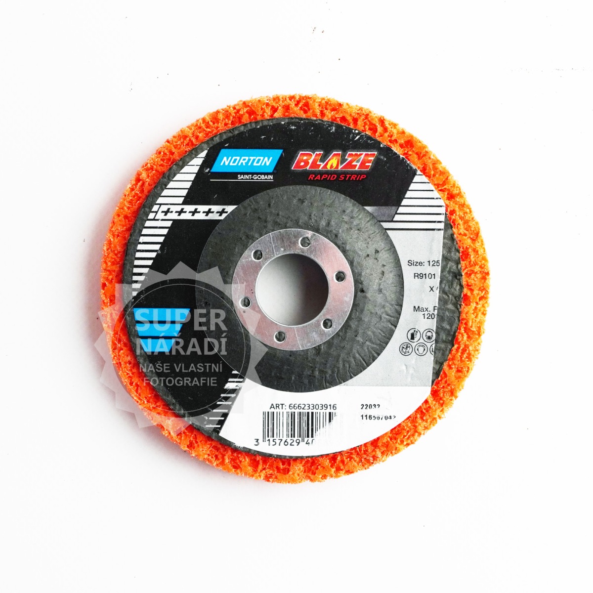 Kotouč brusný univerzální PRO 125x22.2mm Nylon 21798 Norton SG Blaze s keramickým zrnem