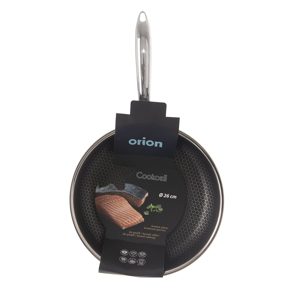 Orion pánev COOKCELL 26 cm 112981 nerezová s nepřilnavým povrchem