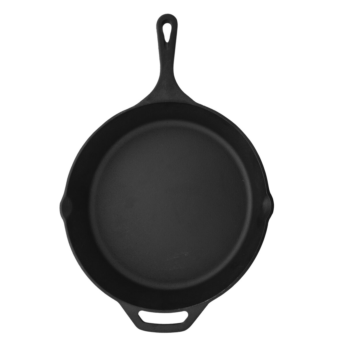 Orion Pánev Litina 30 cm 112988 krátké a dlouhé madlo, hladké dno