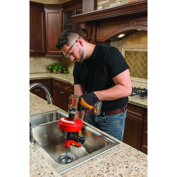 RIDGID Power-Spin+ Ruční čistička s autoposuvem spirály 57043 na odpadní potrubí
