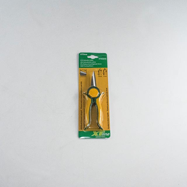 XTLINE Malé zahradnické nůžky L165 do 6 mm XT93070 SK5 na živé výhonky, rukojeti PVC, zeleno-žluté
