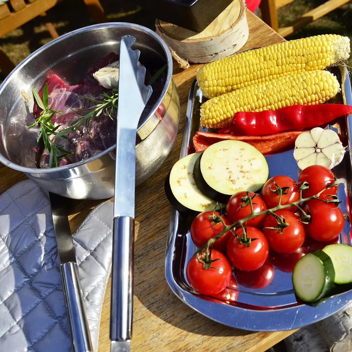 Orion Grilovací souprava s pouzdrem 8 ks, 141830 nerezová