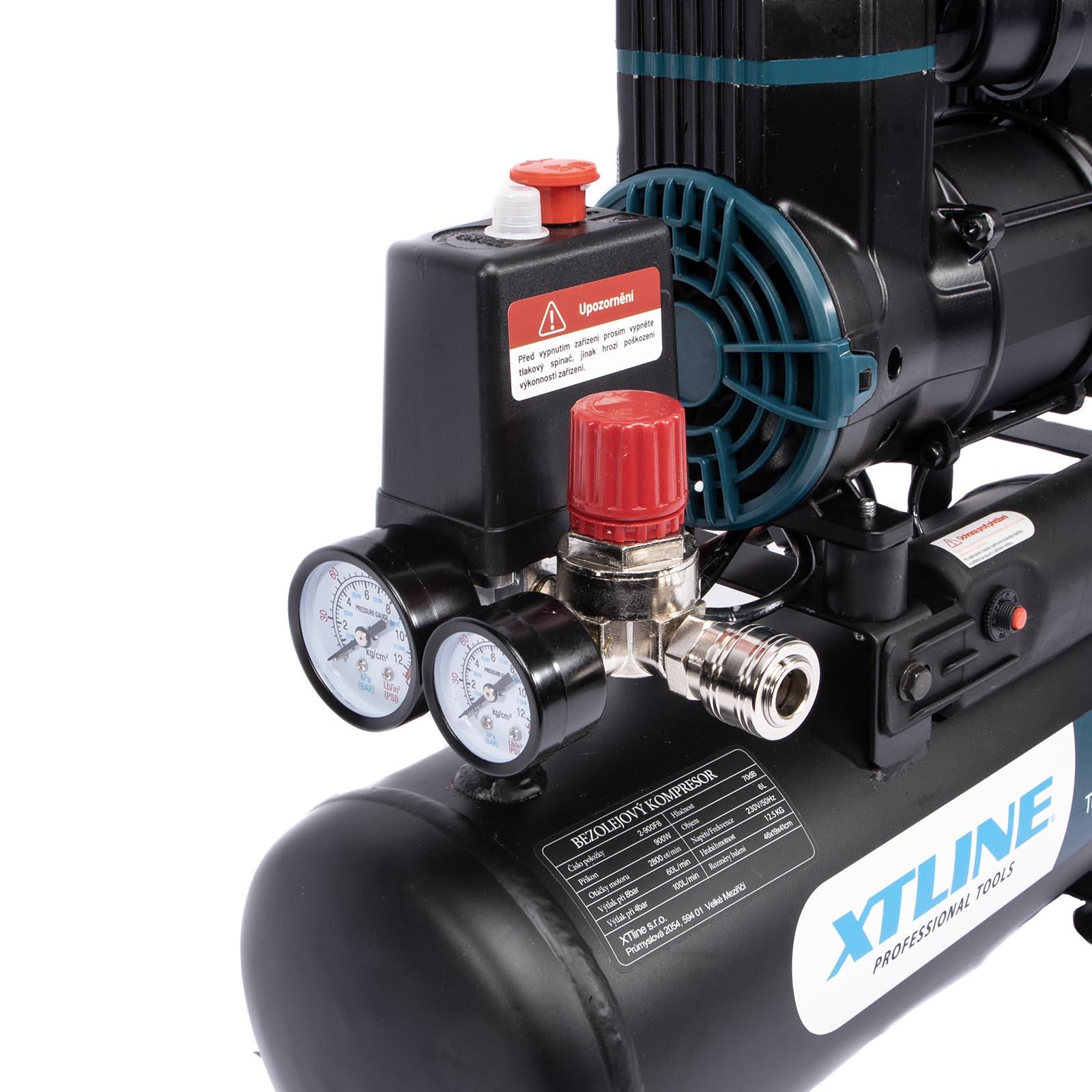 Bezolejový kompresor 900 W, 6 l XTLINE XT2008, 230V