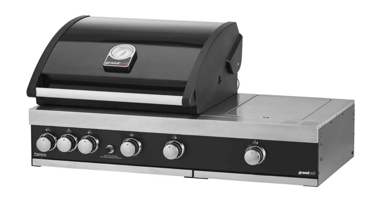 GrandHall vestavný plynový gril PREMIUM G4 Plus K04000326A, s bočním a zadním infra hořákem