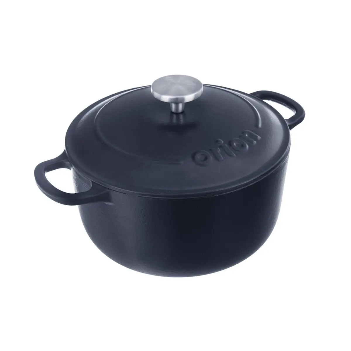 Orion Hrnec s poklicí litina smalt 26 cm, 5,2 l, 113348 modro-šedý, nerezový úchyt