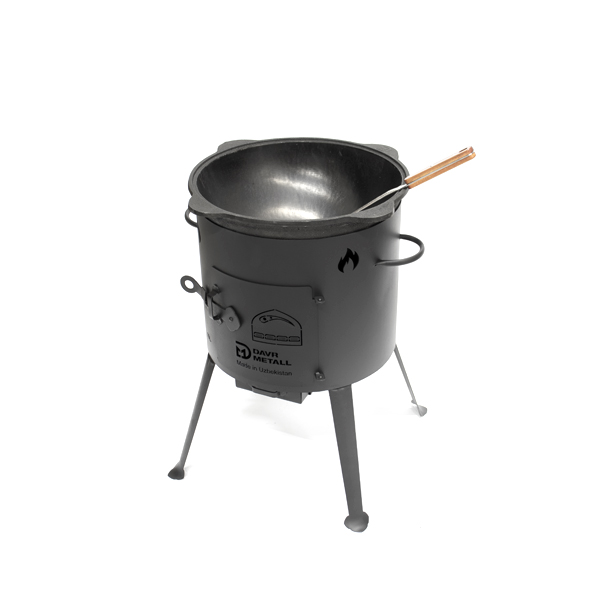Davr Uzbecká kotlina 36 cm pro kotlíky 8-10 l s popelníkem, plech 2 mm