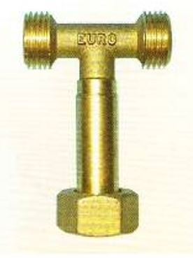 GSK Šroubení T, rozdvojka-propojka 2x W21,8 x 1/14" LH N2432 mosaz, k PB láhvi 5, 10, 33 kg