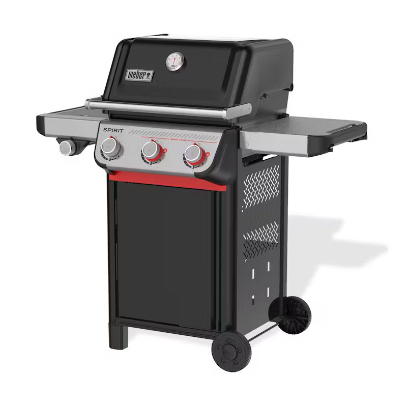 Plynový gril Spirit E-335 Weber 1501415, 3 hořáky + vařič, černý