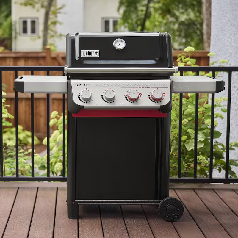 Plynový gril Spirit E-425 Weber, 1501418, 4 hořáky + Sear Zone, černý, 10,2 kW