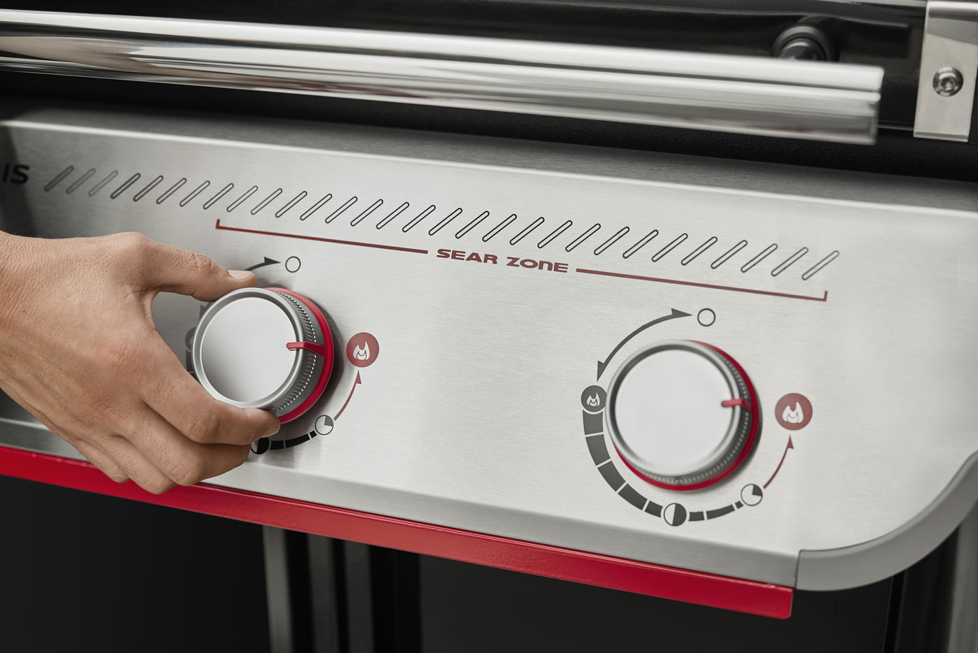 Weber Plynový gril Genesis E-325W, 1501394, 3 hořáky 14,3kW, Sear Zone, Smart teploměr, černý