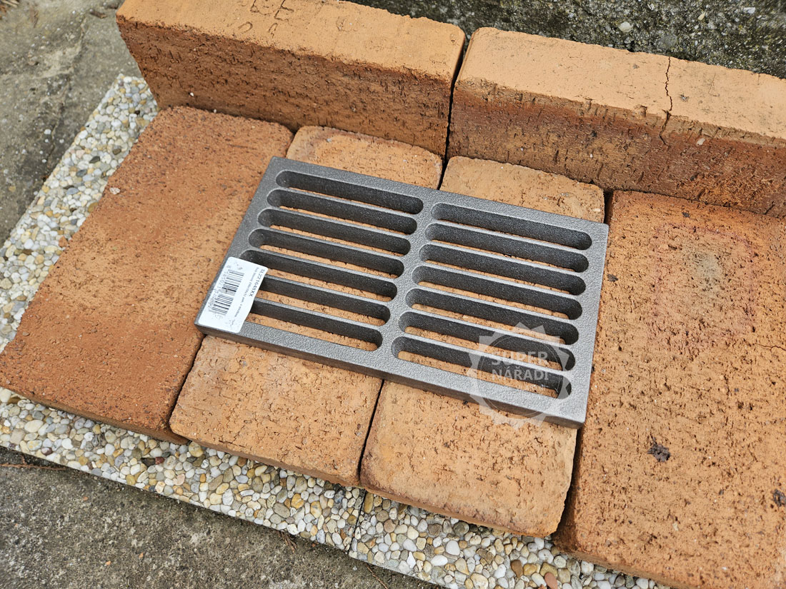 Strend Pro Litinový rošt 280x160x17 mm 11x6" 221648 s můstkem, do topeniště kamen, krbů