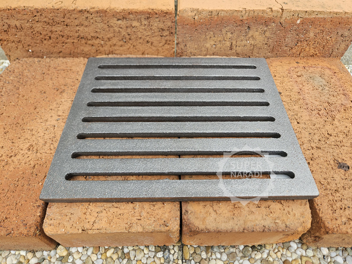 Strend Pro Litinový rošt 280x230x15 mm 11x9" 221622, do topeniště kamen, krbů