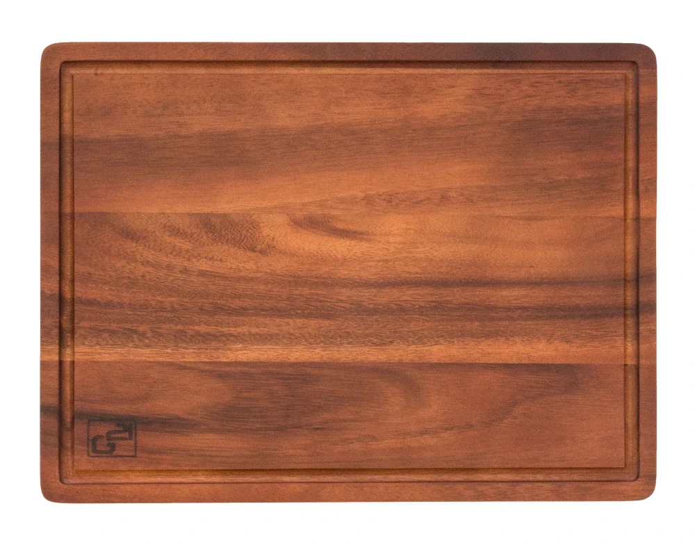 Prkénko servírovací G21 akácie 400 x 300 x 20 mm 635434, tmavě hnědé s drážkou