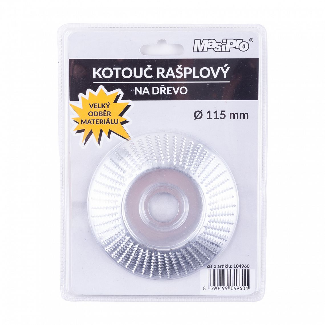 MasiPro kotouč rašplový 115mm na dřevo 104960, masivní VEN
