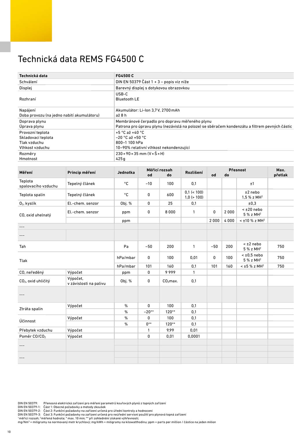 Rems FG4500 C SET přístroj pro měření spalin 610050, Bluetooth, USB na O2 a CO v kufru L-Boxx, analyzátor
