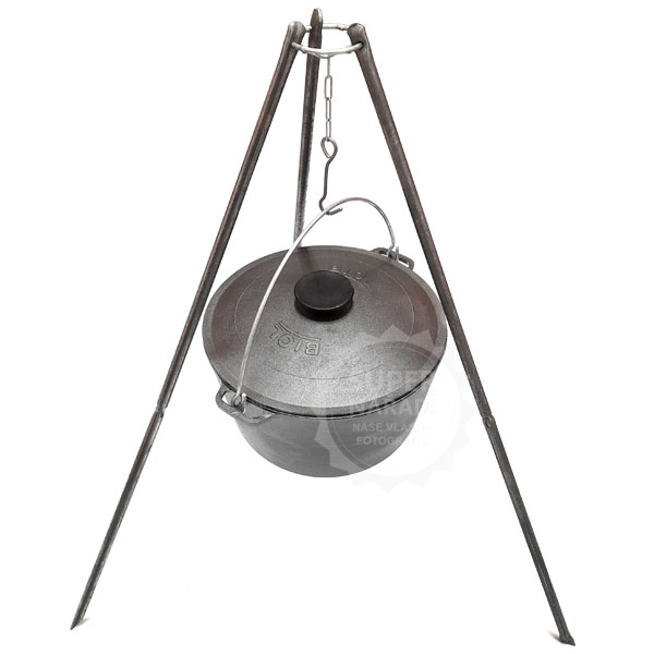 Kukmara skládací trojnožka ocelová 90cm, na kotlík, kazan nr.4, t041