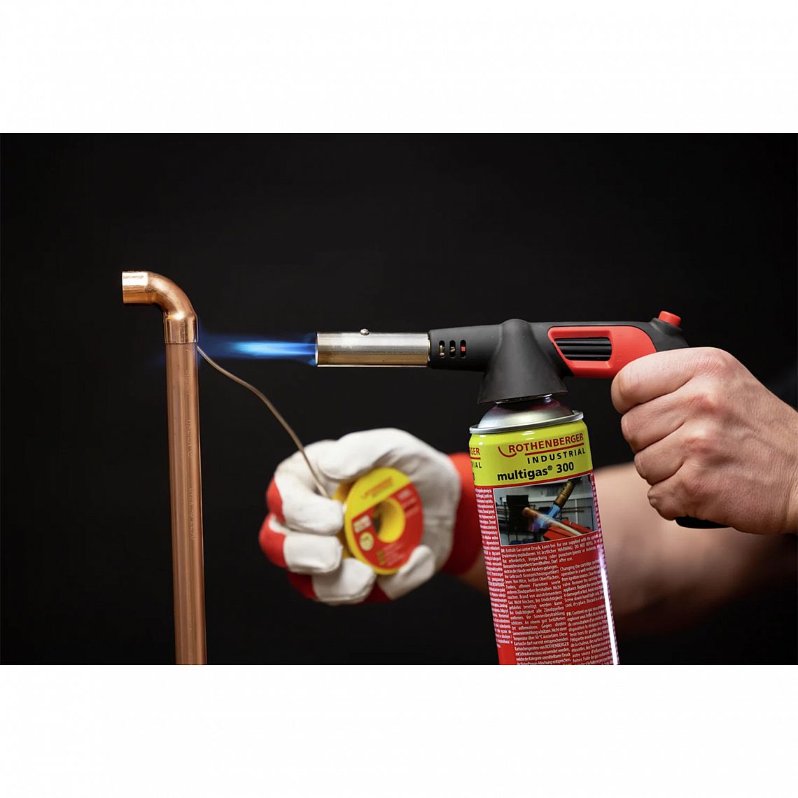 Pájecí hořák 22 mm Set RS 300 Piezo + kartuše 600ml, Rothenberger 1000004684, Industrial 101460 New