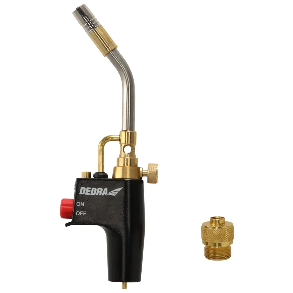 Dedra plynový hořák 3,8kW Turbo 31A035 piezo, na kartuše 7/16"+1" MAPP