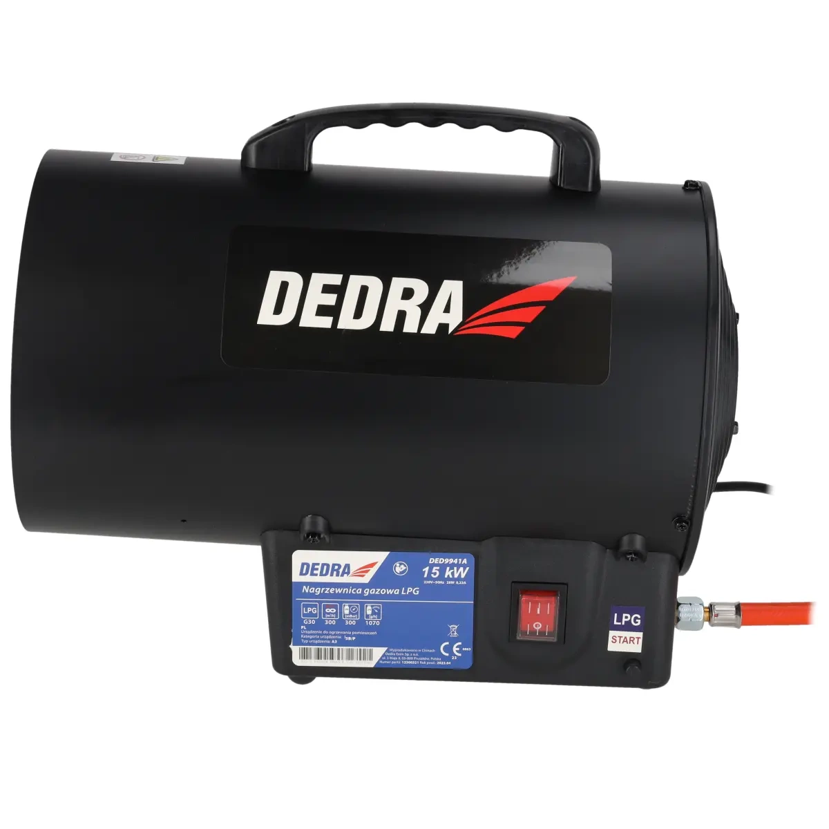 Dedra plynové topidlo 17 kW DED9941A černé, plynový fukar