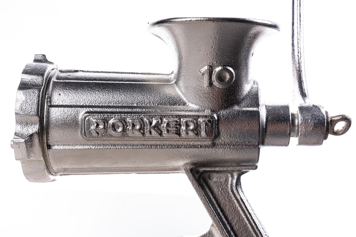 Porkert Mlýnek RKS 10 na maso, litinový 4,5 mm, kuchyňský, ruční 9810000
