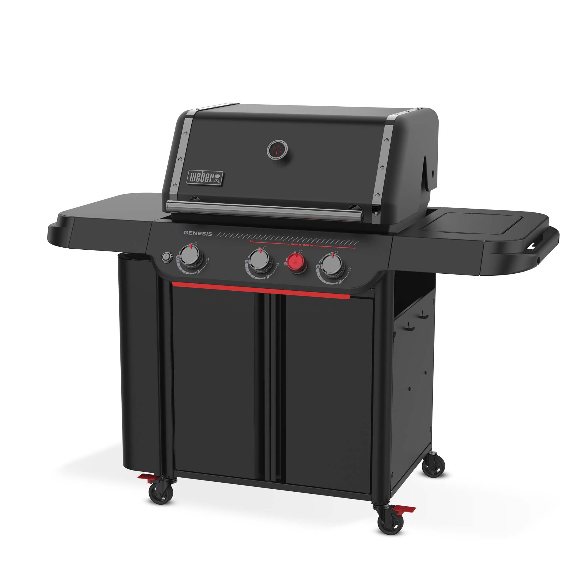 Weber Genesis E-330WR Stealth 1502311, plynový gril, W-Crafted GBS, Works, 3+1 hořák Sear Burner + rožeň 230V