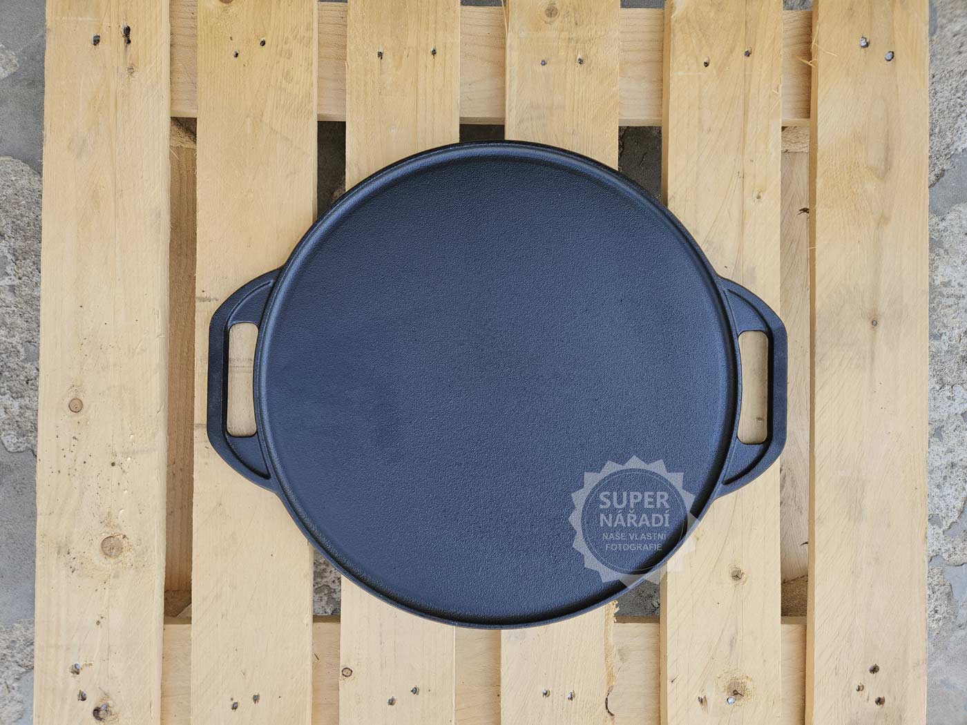ALLGRILL Litinová grilovací deska Plancha Ø 41 cm, oboustranná, PWI 550201, kruhová s madly