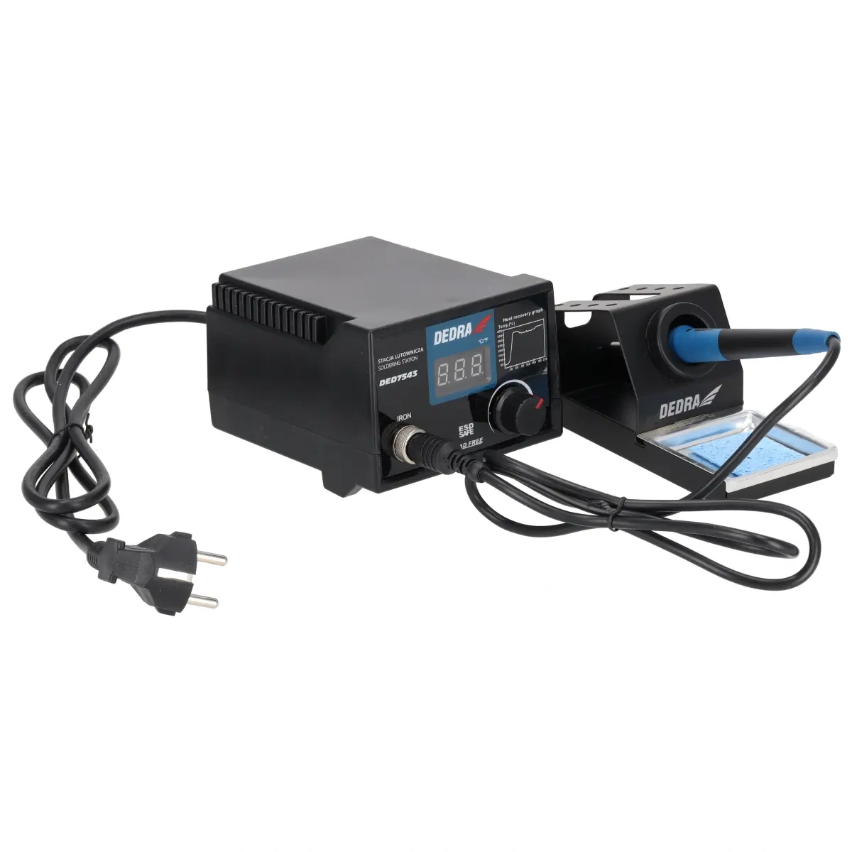 Dedra Pájecí stanice DED7543, 80 W, 200–480 °C, s LCD displejem