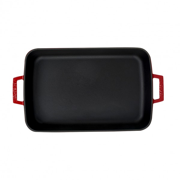 Litinový pekáč 22x30cm - červený LAVA Metal LVPTP2230K0R