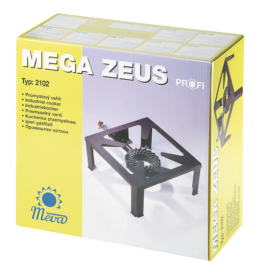 MEVA vařič Mega Zeus 7,5 kW bez regulátoru na PB láhev, 2102 BR