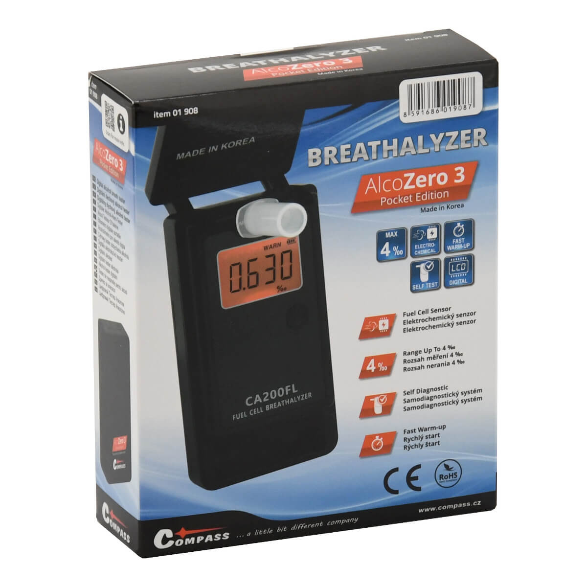 Alkohol tester AlcoZero3 - elektrochemický senzor (CA200FL)