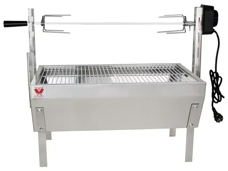 Beeketal SGB-8 Inox gril na kuře, steaky s pohonem 230V, nerezový