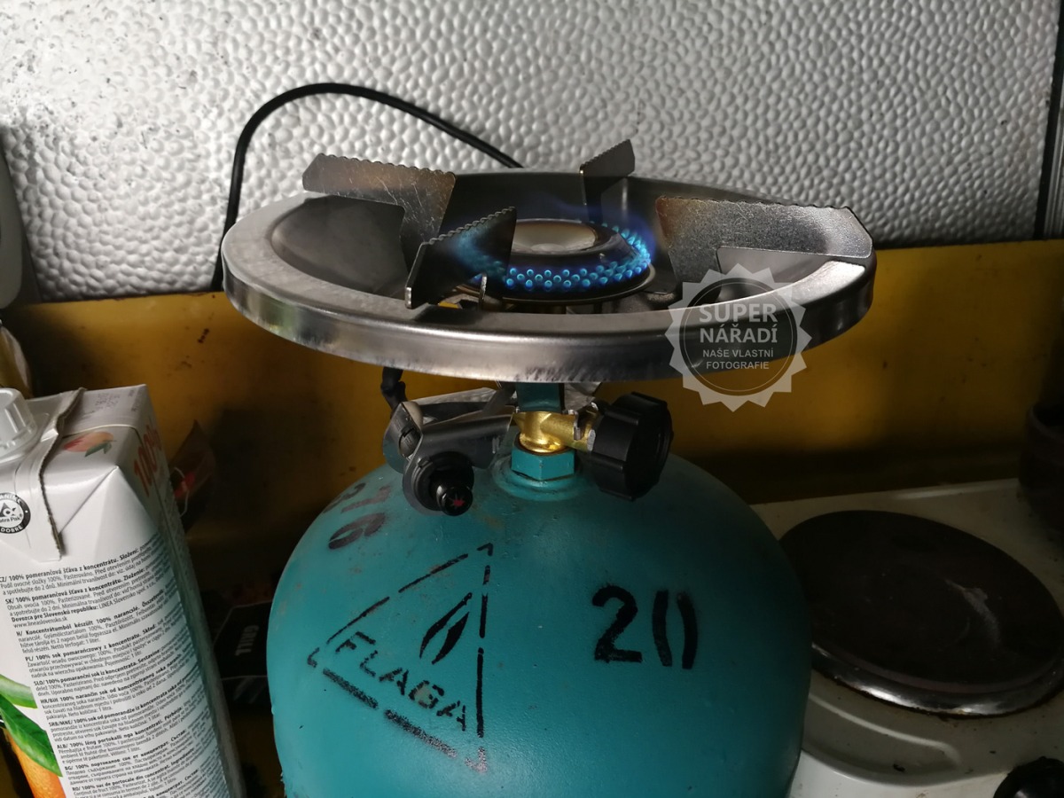 Meva Plynový campingový vařič SOLO Plus Piezo 2154P Inox na 2kg láhev