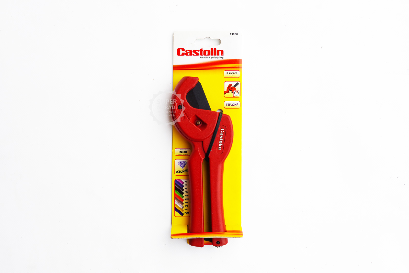 Castolin Dia 26 mm nůžky na plastové trubky 757589, 13000, L200 INOX-Teflon nůž