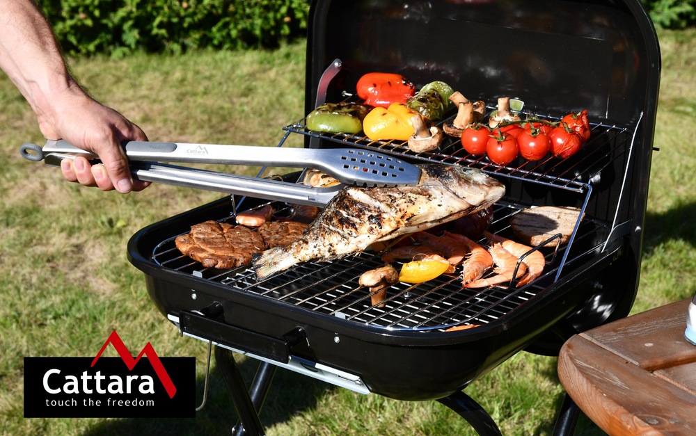 Grilovací kleště 45 cm Shark Cattara 13075 nerez, šedé