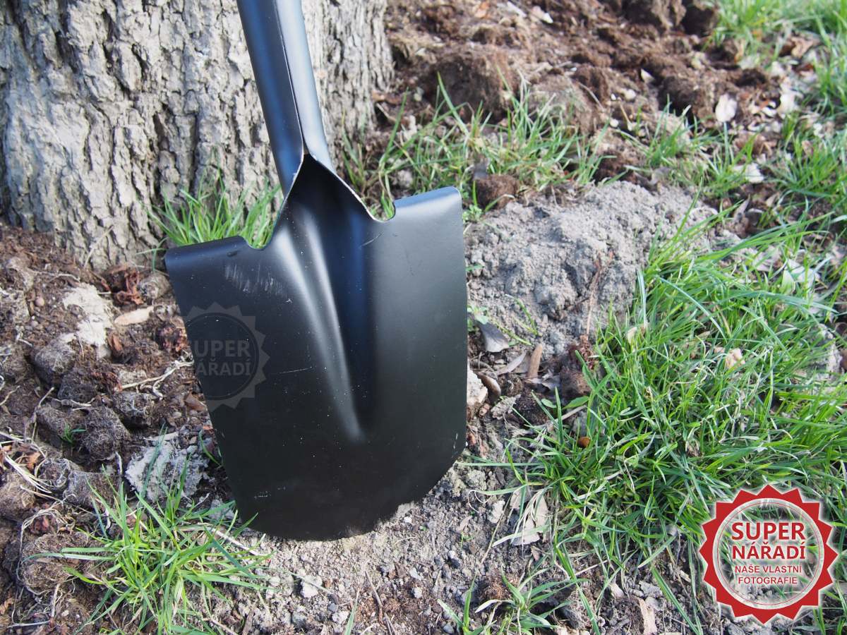 Rýč 120 cm Dedra 80C003 špičatý s dřevěnou násadou, madlo plast