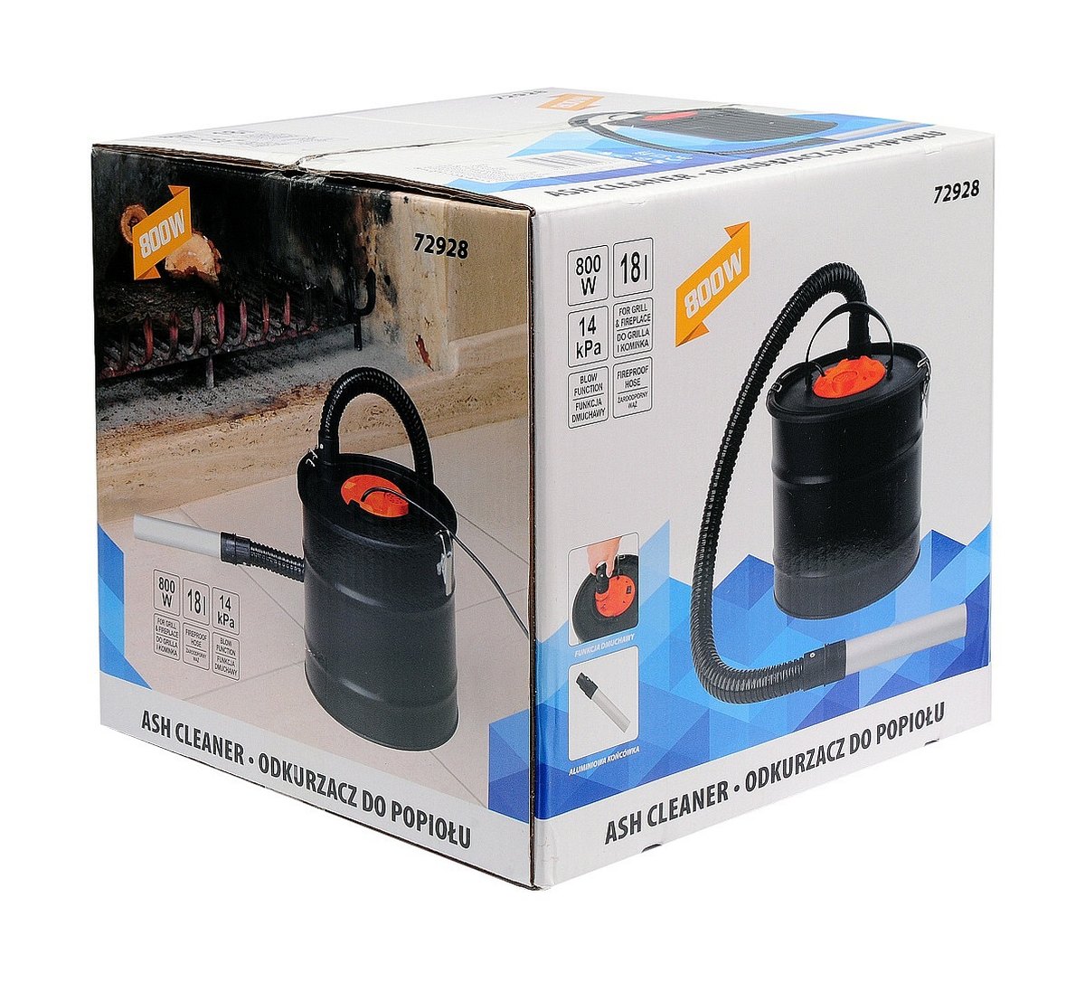 Vysavač popela elektrický 18 l, 800 W Compass 72928