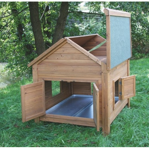 Dřevěný kurník pro 6-10 slepic, domek pro králíky, nezateplený 576011015