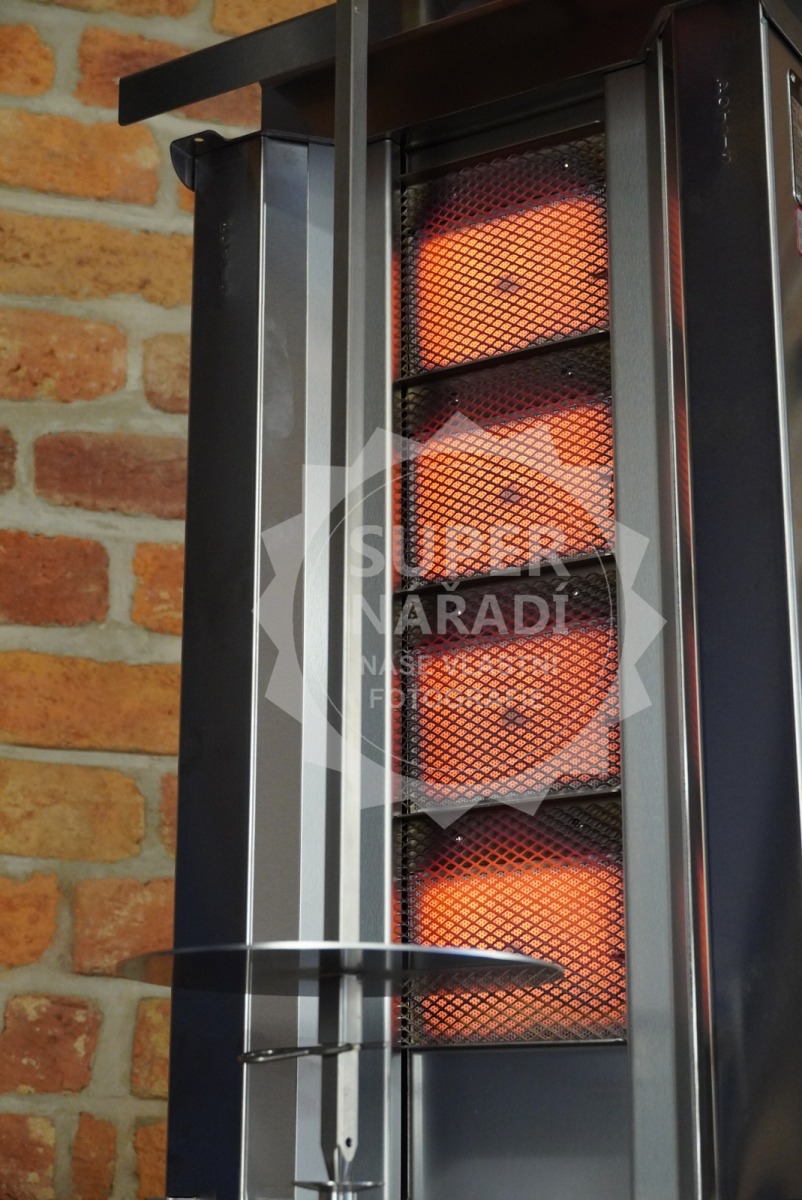 Gyros gril Potis G2/S plynový na kebab do 30 Kg masa, 4 hořáky PB/ZP, 7230170