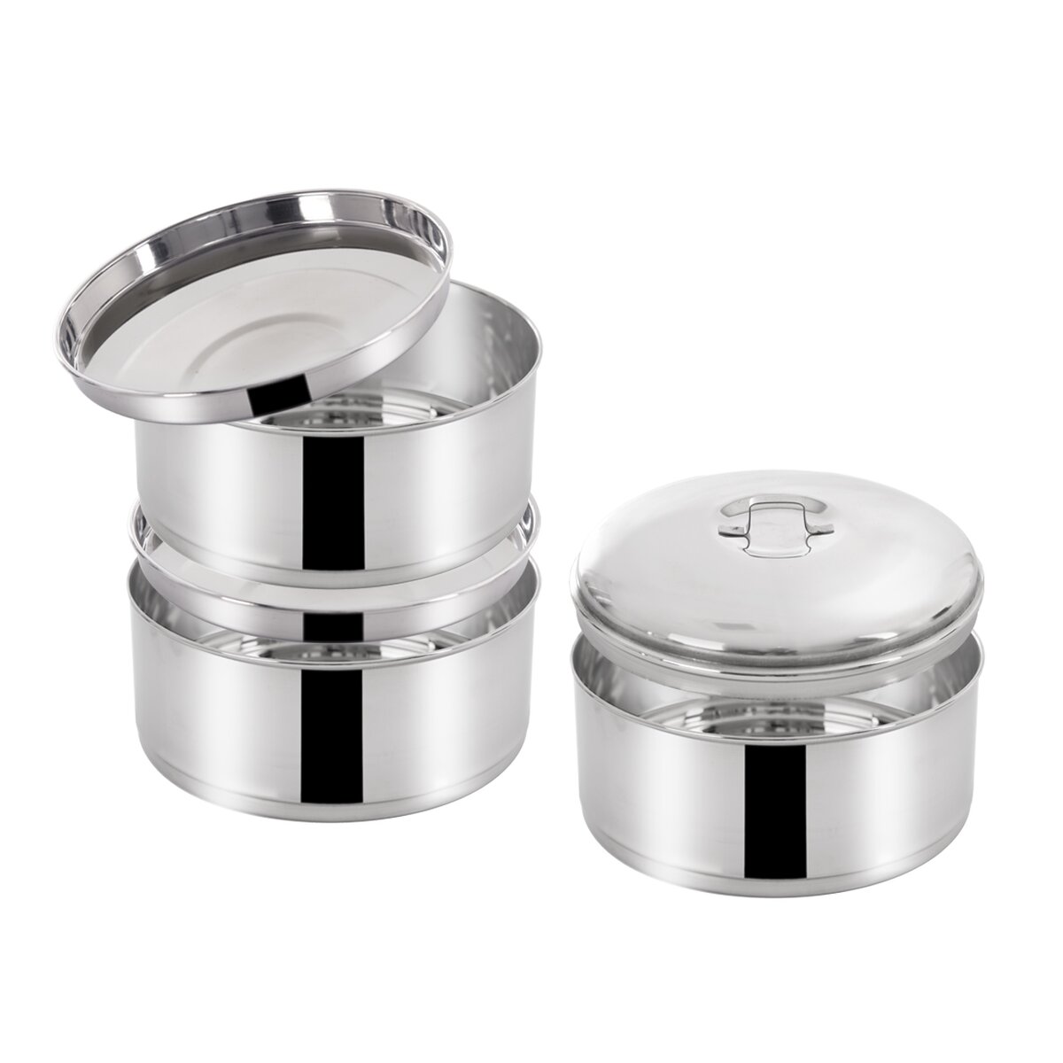 Orion Jídlonosič nerez + víka 3 x 1,3 l, 16 cm, 120964, 3-patrový