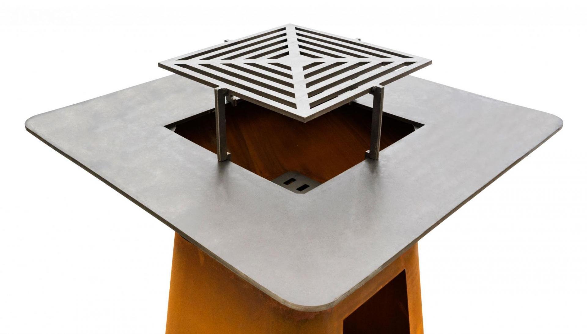 Gril G21 Montana Corten, s planchou 85 cm 63903203 čtvercové