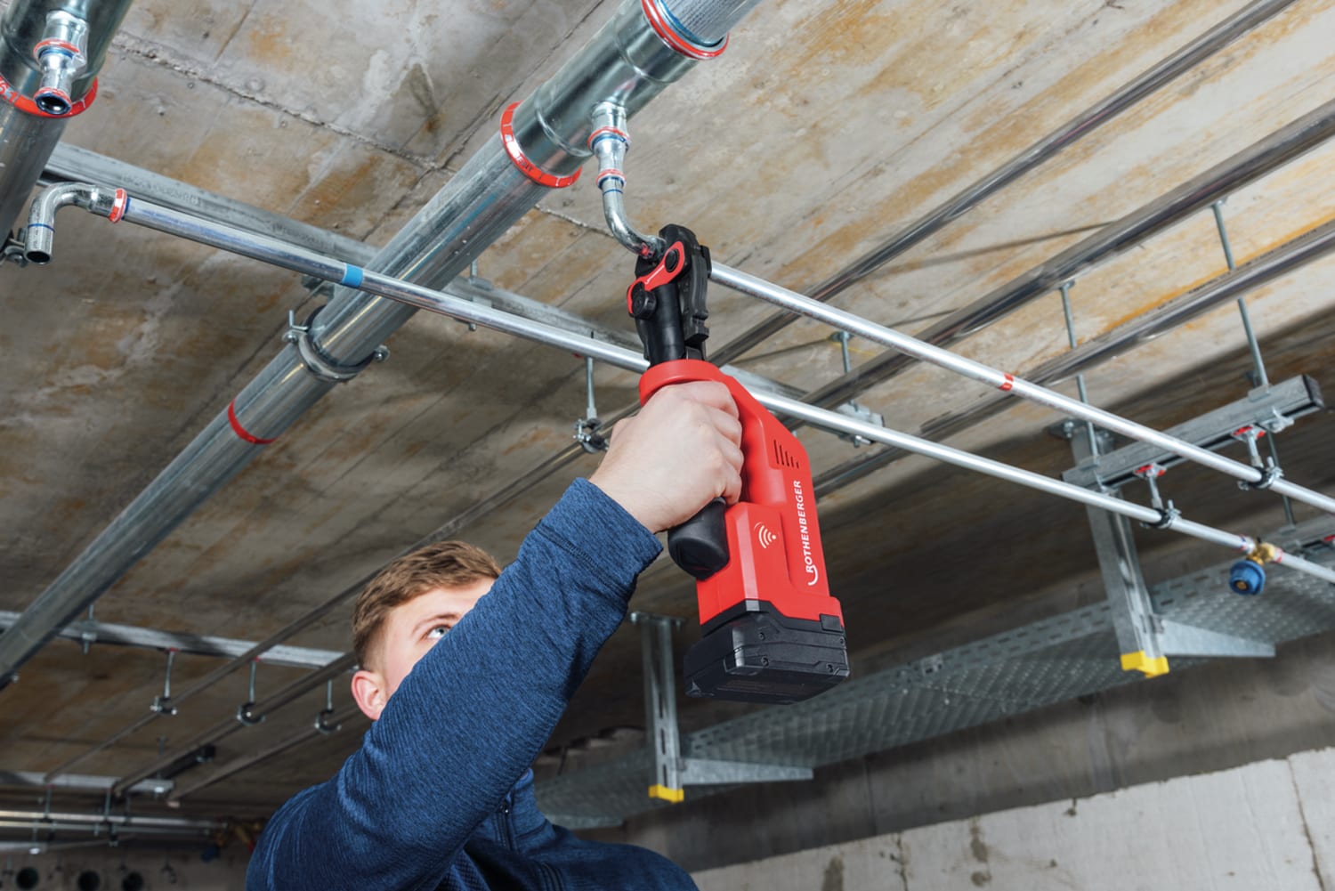 Lisovací kleště ROMAX Compact III CAS 2x 2Ah Aku Rothenberger SA1000004263 +3 čelisti Set